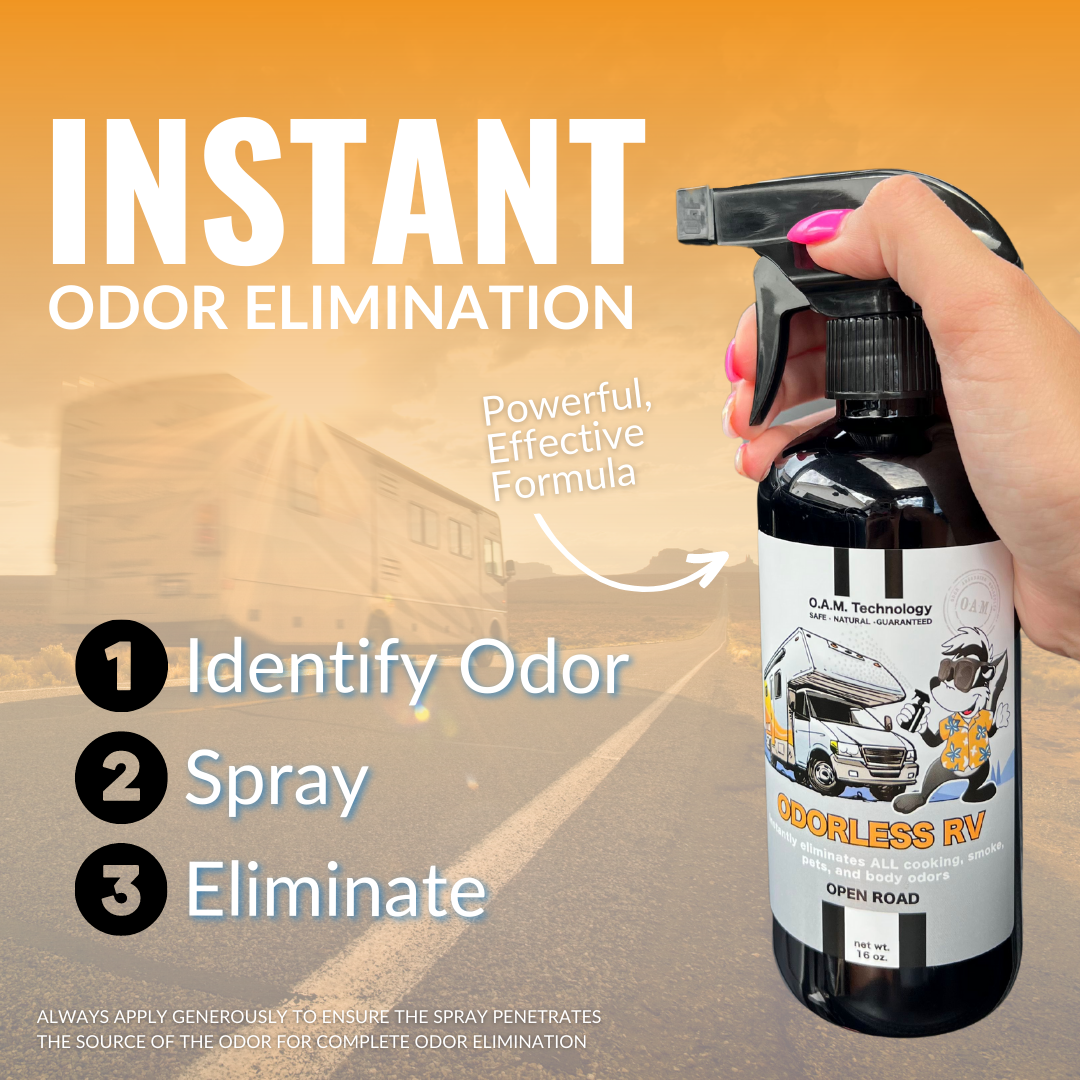 On The Go 3 Pack Bundle - 3 Odorless RV Odor Eliminating Sprays in Open Road 4 oz
