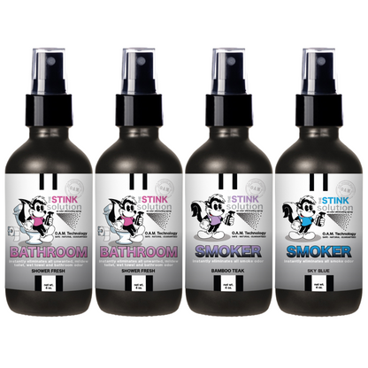Buy 3 Get 1 FREE - Bathroom Sampler Set 4 oz Odor Eliminating Sprays