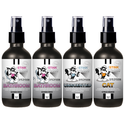 Buy 3 Get 1 FREE - Bathroom Sampler Set 4 oz Odor Eliminating Sprays