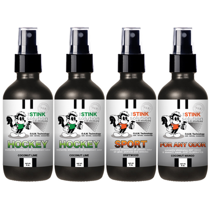 Buy 3 Get 1 FREE - Hockey Sampler Set 4 oz Odor Eliminating Sprays