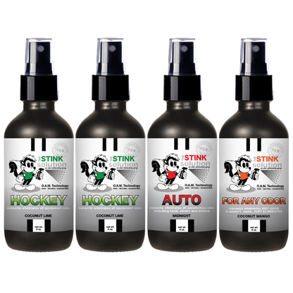 Buy 3 Get 1 FREE - Hockey Sampler Set 4 oz Odor Eliminating Sprays