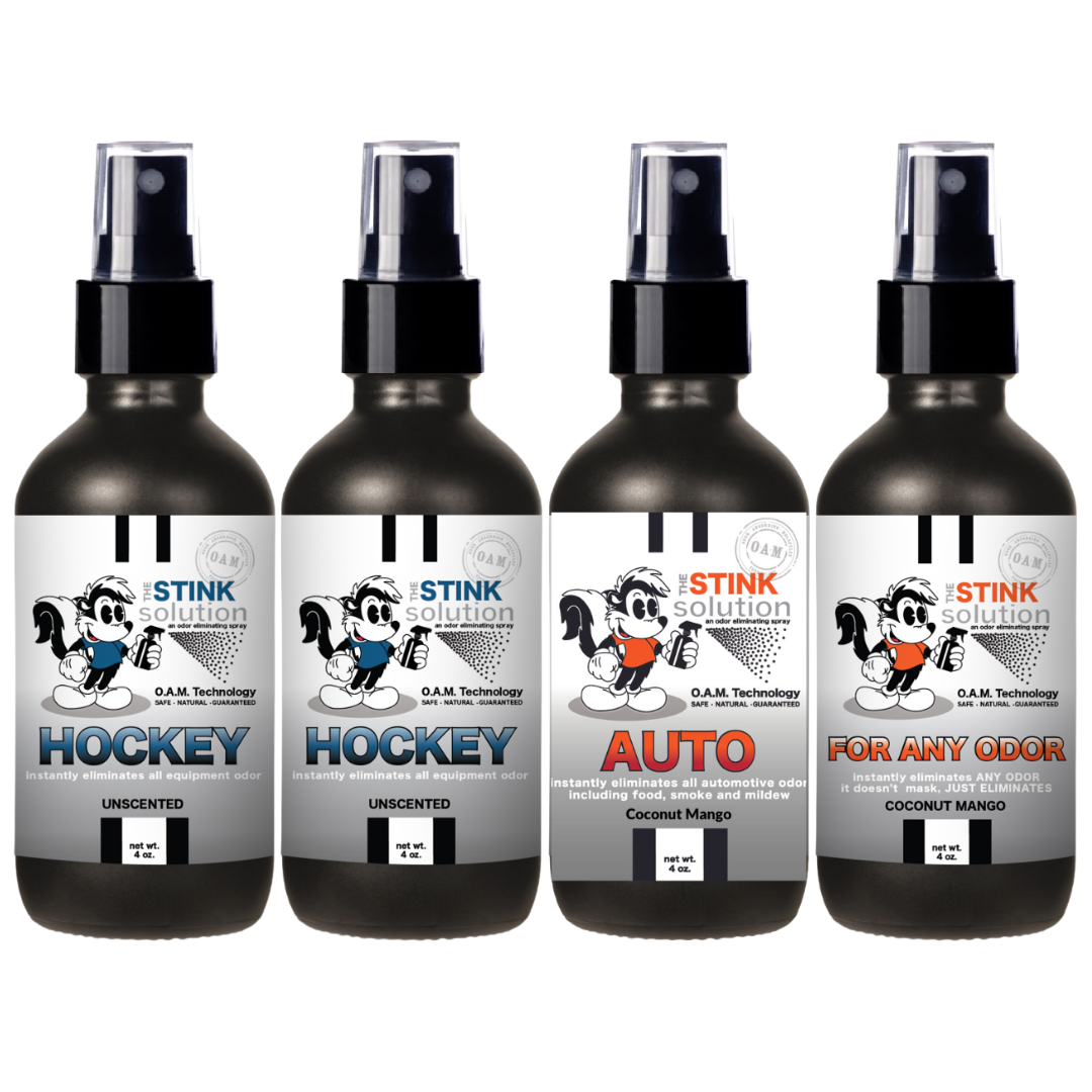 Buy 3 Get 1 FREE - Hockey Sampler Set 4 oz Odor Eliminating Sprays