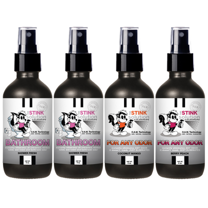 Buy 3 Get 1 FREE - Bathroom Sampler Set 4 oz Odor Eliminating Sprays