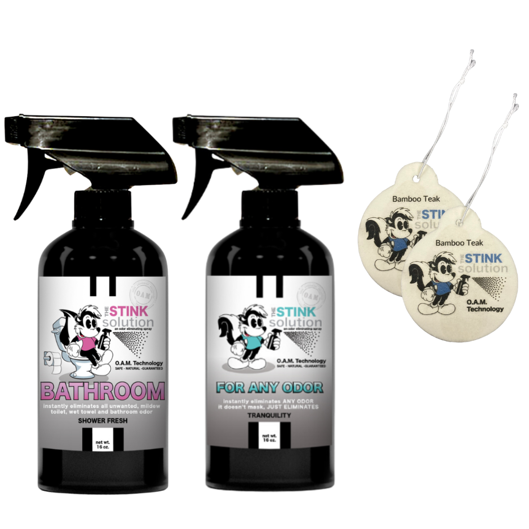 Buy 2 Get 2 Car Air Fresheners - One Bathroom Shower Fresh, One Spray of Choice 16 oz Sprays