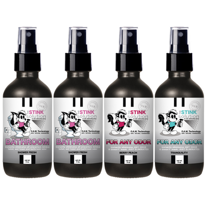 Buy 3 Get 1 FREE - Bathroom Sampler Set 4 oz Odor Eliminating Sprays