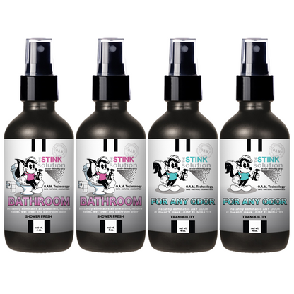 Buy 3 Get 1 FREE - Bathroom Sampler Set 4 oz Odor Eliminating Sprays