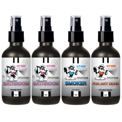 Buy 3 Get 1 FREE - Bathroom Sampler Set 4 oz Odor Eliminating Sprays