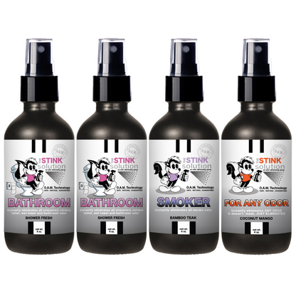 Buy 3 Get 1 FREE - Bathroom Sampler Set 4 oz Odor Eliminating Sprays