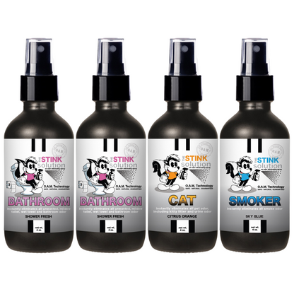 Buy 3 Get 1 FREE - Bathroom Sampler Set 4 oz Odor Eliminating Sprays