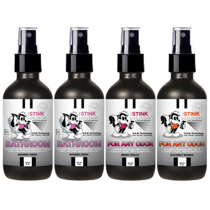 Buy 3 Get 1 FREE - Bathroom Sampler Set 4 oz Odor Eliminating Sprays
