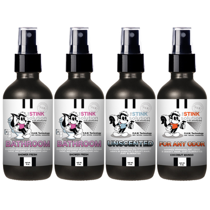 Buy 3 Get 1 FREE - Bathroom Sampler Set 4 oz Odor Eliminating Sprays