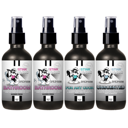 Buy 3 Get 1 FREE - Bathroom Sampler Set 4 oz Odor Eliminating Sprays