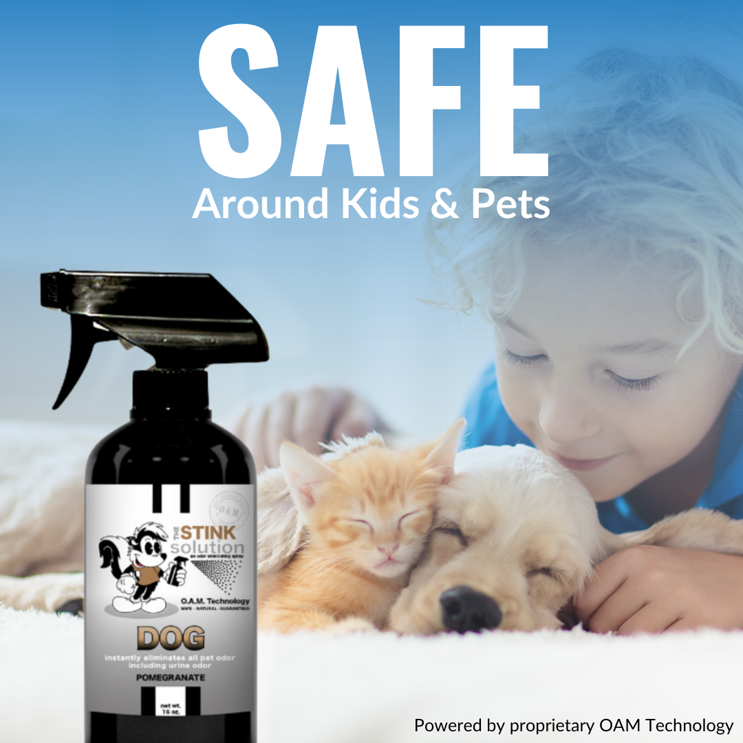 Natural, safe, non-toxic, enzyme-free odor eliminating spray. Multi-purpose use for any odor: smoke, urine, food, sweat, and more. Safe to spray anywhere: homes, cars, furniture, bathroom, carpet, and more.