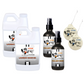 Super Sample Bundle - 2 Mini Laundry Boosters, Two 4 oz For Any Odor Eliminating Sprays + 2 Car Air Fresheners