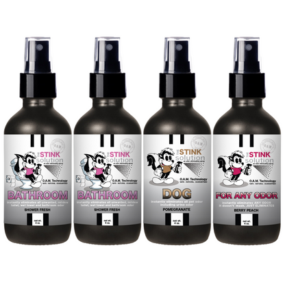 Buy 3 Get 1 FREE - Bathroom Sampler Set 4 oz Odor Eliminating Sprays