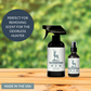 Odorless Outdoorsman 16 oz and 4 oz Bundle Unscented Odor Eliminator. Natural, safe, non-toxic, enzyme-free odor eliminating spray. Multi-purpose use for any odor: smoke, urine, food, sweat, and more. Safe to spray anywhere: homes, cars, furniture, bathroom, carpet, and more.