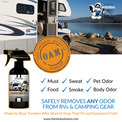 Double Pack - One Odorless RV Open Road, One Smoker Sky Blue 16 oz Sprays | Odor Eliminating Spray