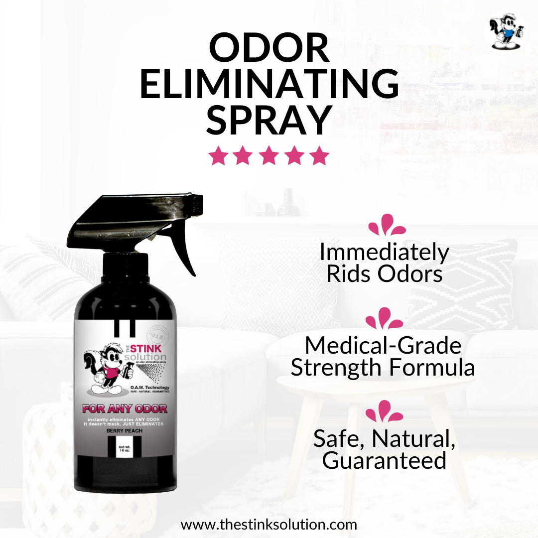 Buy 2 Get 1 FREE - Two Smoke Odor Eliminating Sprays (Bamboo Teak) + One For Any Odor Eliminating Spray (Berry Peach) 16 oz