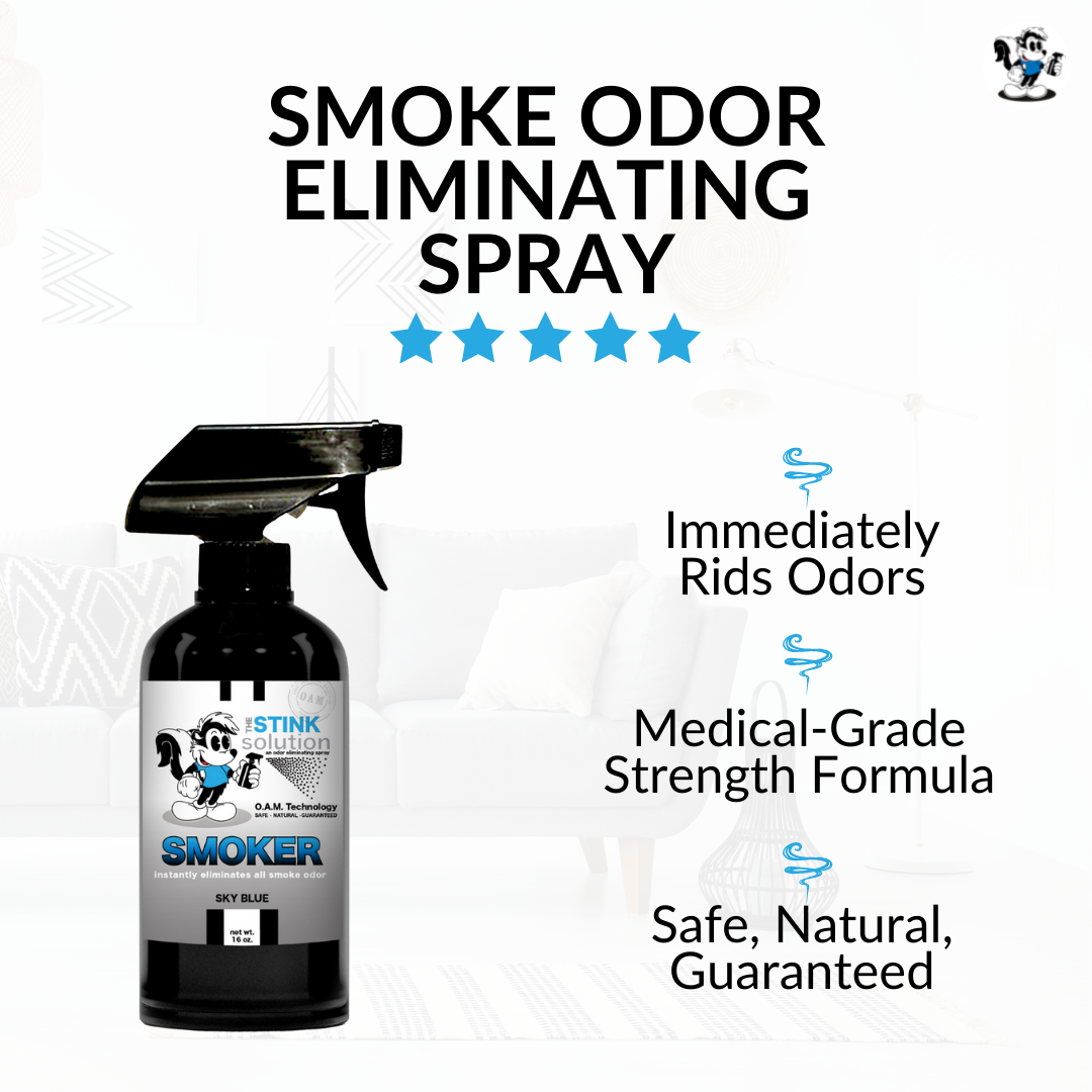 Natural, safe, non-toxic, enzyme-free odor eliminating spray. Multi-purpose use for any odor: smoke, urine, food, sweat, and more. Safe to spray anywhere: homes, cars, furniture, bathroom, carpet, and more.