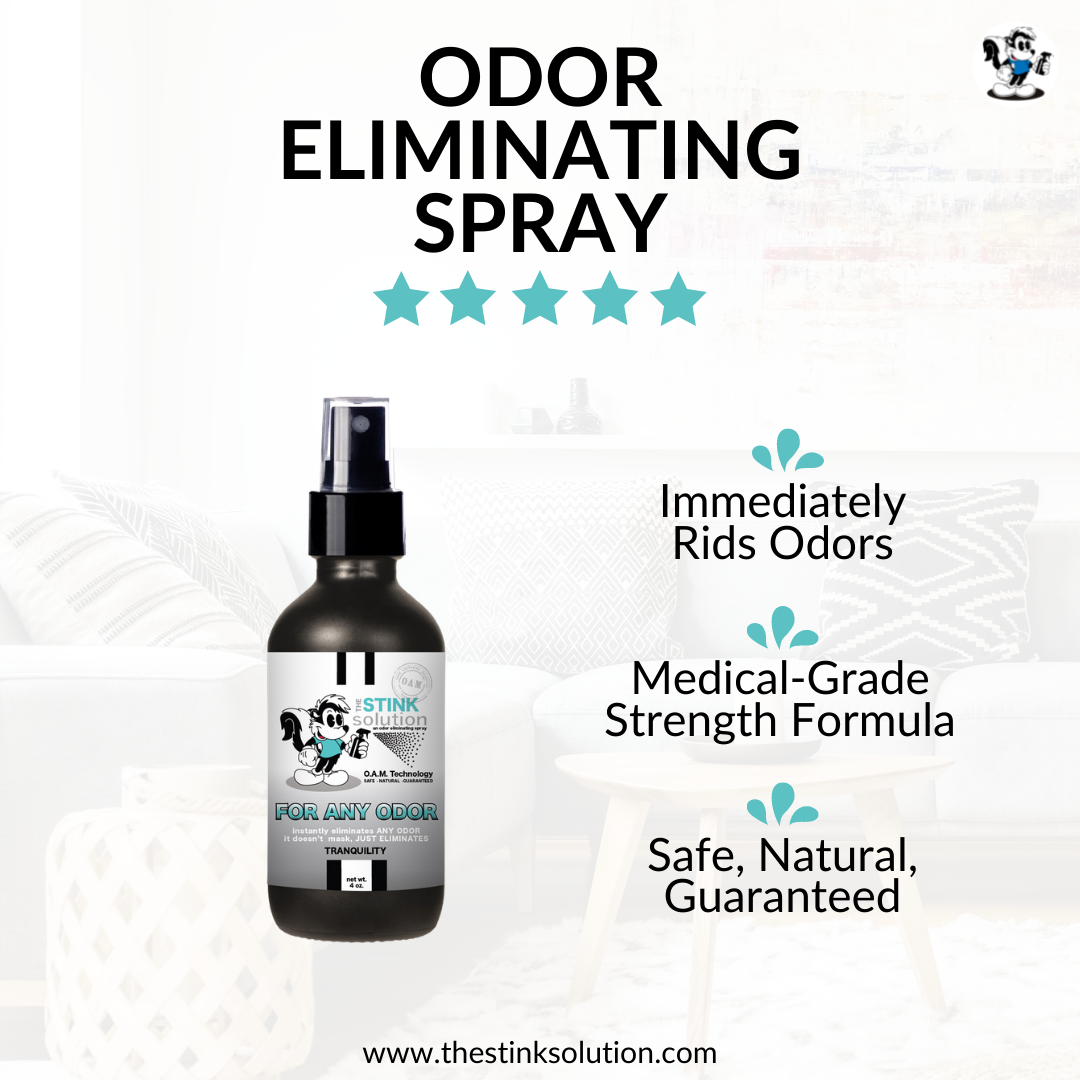 4 oz. Auto Odor Sampler Set: 4 Odor Eliminating Sprays (2 Auto Midnight, 1 Tranquility, and 1 Coconut Lime Mojito) BUY 3 GET 1 FREE. Natural, safe, non-toxic, enzyme-free odor eliminating spray. Multi-purpose use for any odor: smoke, urine, food, sweat, and more. Safe to spray anywhere: homes, cars, furniture, bathroom, carpet, and more.