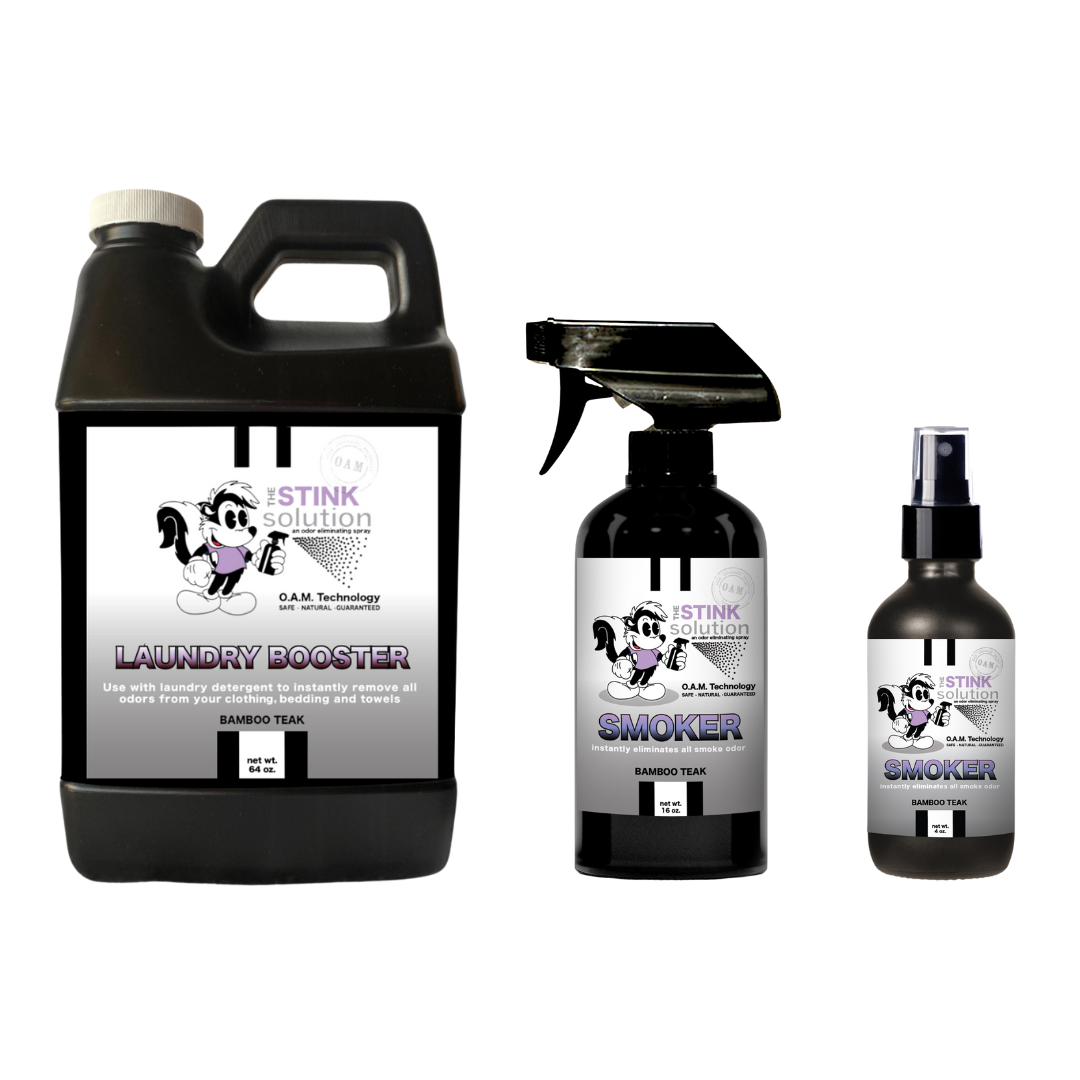Natural, safe, non-toxic, enzyme-free Laundry Booster. Multi-purpose use for any odor: smoke, urine, food, sweat, and more. Safe to spray anywhere: homes, cars, furniture, bathroom, carpet, and more.