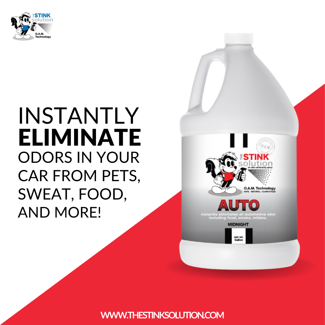 Auto Odor Eliminating Spray in Midnight Gallon Natural, safe, non-toxic, enzyme-free odor eliminating spray. Multi-purpose use for any odor: smoke, urine, food, sweat, and more. Safe to spray anywhere: homes, cars, furniture, bathroom, carpet, and more.