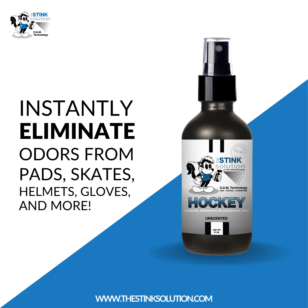 The Stink Solution Hockey Unscented Odor Eliminating Spray 4 oz Natural, safe, non-toxic, enzyme-free odor eliminating spray. Multi-purpose use for any odor: smoke, urine, food, sweat, and more. Safe to spray anywhere: homes, cars, furniture, bathroom, carpet, and more.