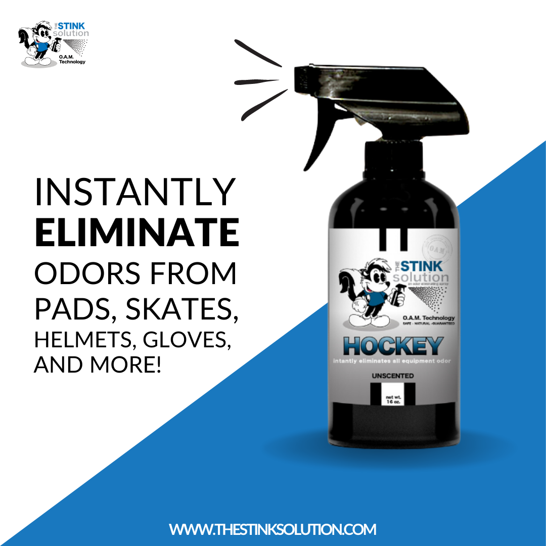 The Stink Solution Hockey Unscented Odor Eliminating Spray Bundle. Natural, safe, non-toxic, enzyme-free odor eliminating spray. Multi-purpose use for any odor: smoke, urine, food, sweat, and more. Safe to spray anywhere: homes, cars, furniture, bathroom, carpet, and more.