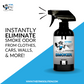 Natural, safe, non-toxic, enzyme-free odor eliminating spray. Multi-purpose use for any odor: smoke, urine, food, sweat, and more. Safe to spray anywhere: homes, cars, furniture, bathroom, carpet, and more.