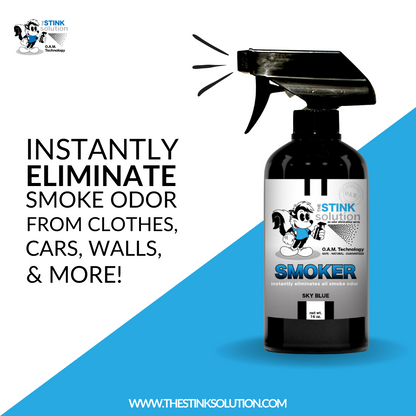 Double Pack - One Odorless RV Open Road, One Smoker Sky Blue 16 oz Sprays | Odor Eliminating Spray