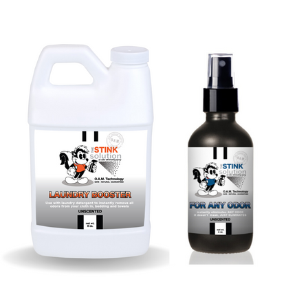 Sample Bundle - 1 Unscented Mini Laundry Booster + For Any Odor Eliminator 4 oz