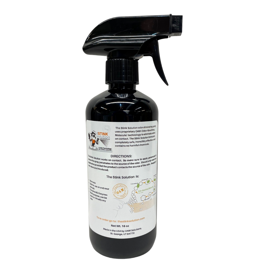 Natural, safe, non-toxic, enzyme-free odor eliminating spray. Multi-purpose use for any odor: smoke, urine, food, sweat, and more. Safe to spray anywhere: homes, cars, furniture, bathroom, carpet, and more.